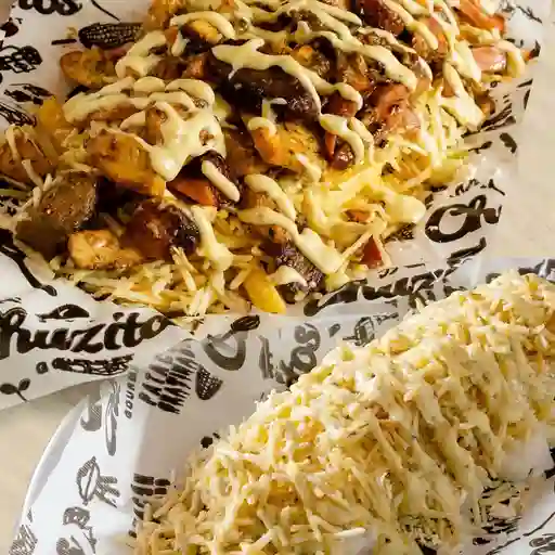 Salchipapa 4 carnes +picadabollogratis