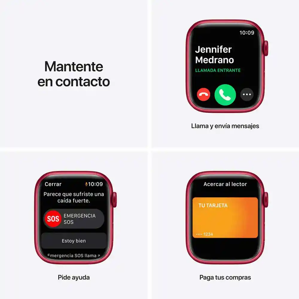 Apple Reloj Serie 7 Correa Deportiva Roja