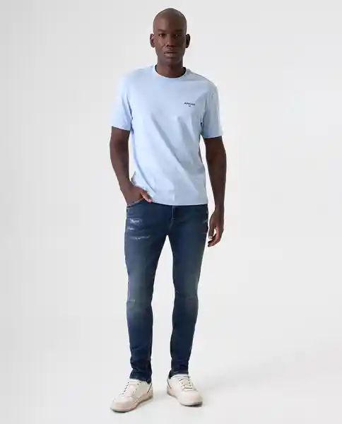 Camiseta Hombre Azul Talla XXL 842G004_AZU144115 Americanino