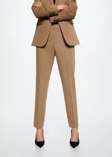 Pantalón Boreal Camel Talla 46 Mujer Mango