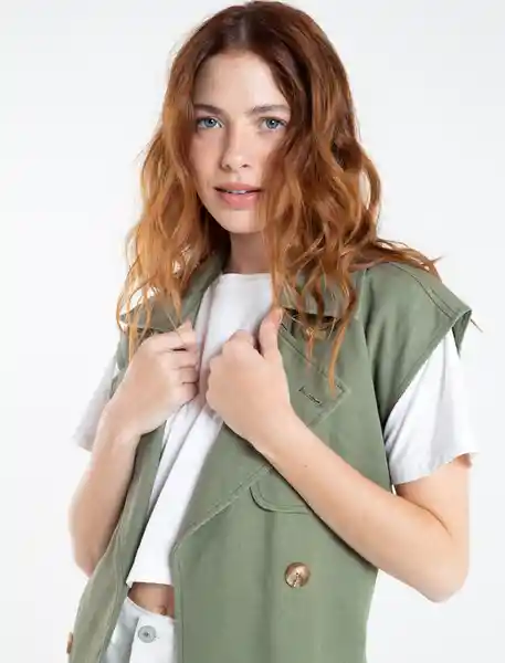 Chaqueta Mujer Verde Velado Medio Talla S Naf Naf