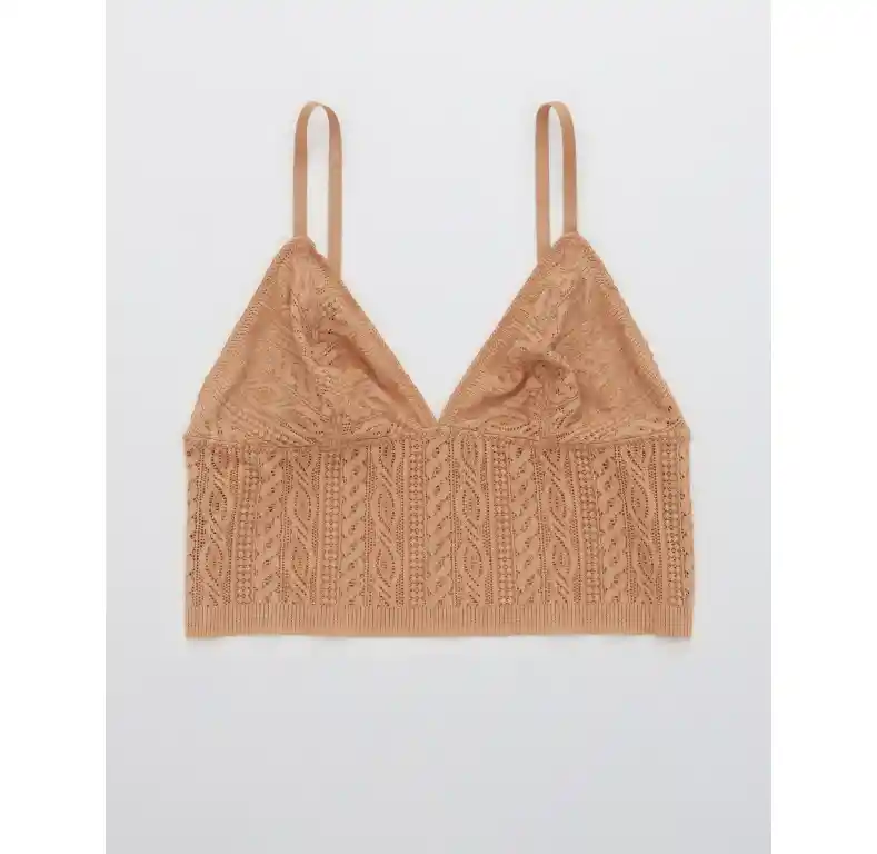 Bralette Khaki Línea Larga Small American Eagle