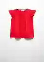 Blusa Malia Rojo Talla 10 Niñas Mango