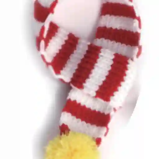 Bufanda Mascota de Felpa Rayas Rojas y Blancas Miniso
