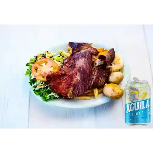 Combo Sobrebarriga + Cerveza Aguila Light Lta 330ml