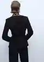 Blazer Americana Sake Chocolate Talla S Mujer Mango
