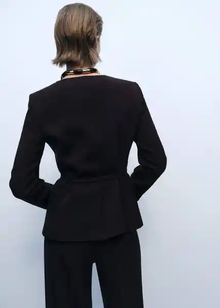 Blazer Americana Sake Chocolate Talla S Mujer Mango