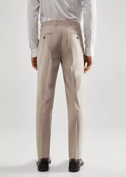 Pantalón Paulo Beige Talla 42 47005568_08 Hombre Mango