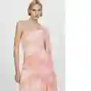 Vestido Pluma-a Rosa Light Talla XS Mujer Mango