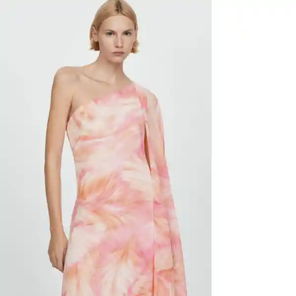 Vestido Pluma-a Rosa Light Talla XS Mujer Mango