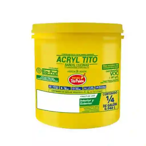 Tito Pabón Esmalte Acryl Tito Baños y Cocinas Blanco Mate