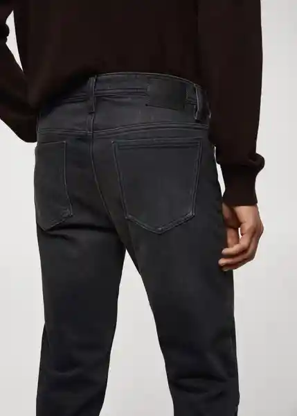 Jean Janl Tejano Gris Oscuro Talla 38 Hombre Mango