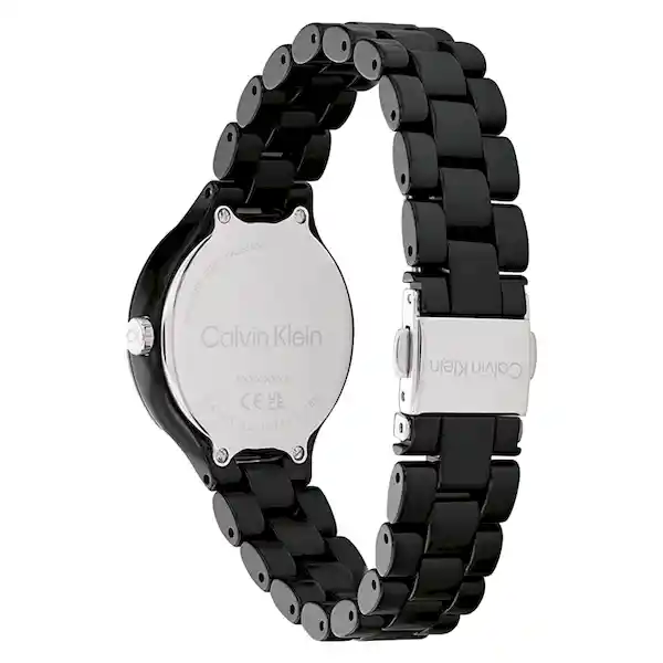 Reloj Linked Ceramic Para Mujer Negro 25200078 Calvin Klein