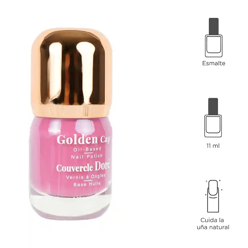 Esmalte Para Uñas a Base de Aceite Con Tapa Dorada 08 Rosa