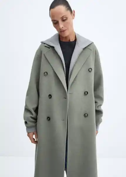 Abrigo Picarol Khaki Talla 18 Mujer Mango