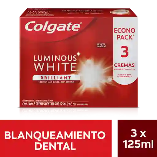 Colgate Crema Dental Luminous White Brilliant