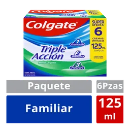 Crema Dental Colgate Triple Accion 125ml x6