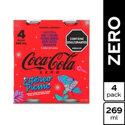 Gaseosa Coca Cola Zero Estereo Picnic 4 und x 269 ml