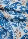 Fular Paisley1 Azul Talla 99 Mujer Mango