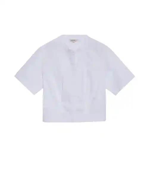Camisa Cropped Oxford Blanco 0 Claro Talla S Chevignon