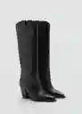 Botas London Negro Talla 39 Mujer Mango