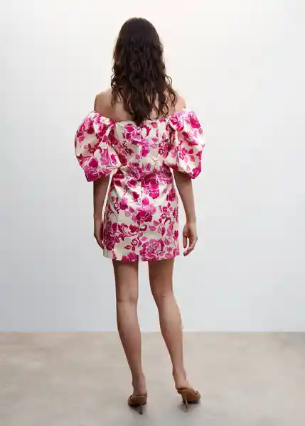 Vestido Macarena Fucsia Talla L Mujer Mango