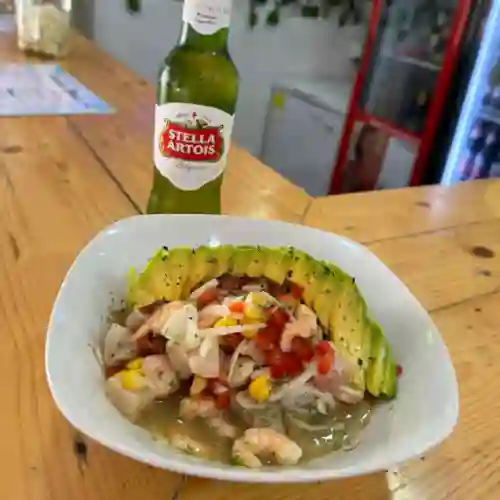 Ceviche de Pescado y Camarón