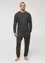 Pijama Night Set Gris Talla S Hombre Mango