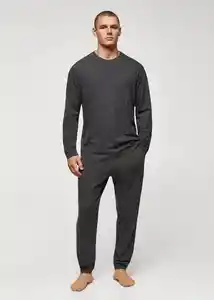 Pijama Night Set Gris Talla S Hombre Mango