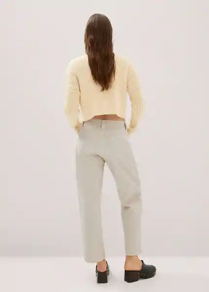 Pantalón Alessia Crudo Talla 46 Mujer Mango