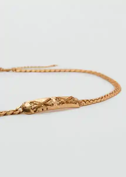 Cinturón Chainy Oro Talla M Mujer Mango