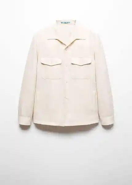 Chaqueta Linosa Offwhite Talla S Hombre Mango