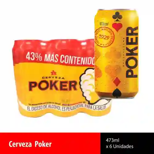 Sixpack Poker 473Ml en Lata (+ Contenido