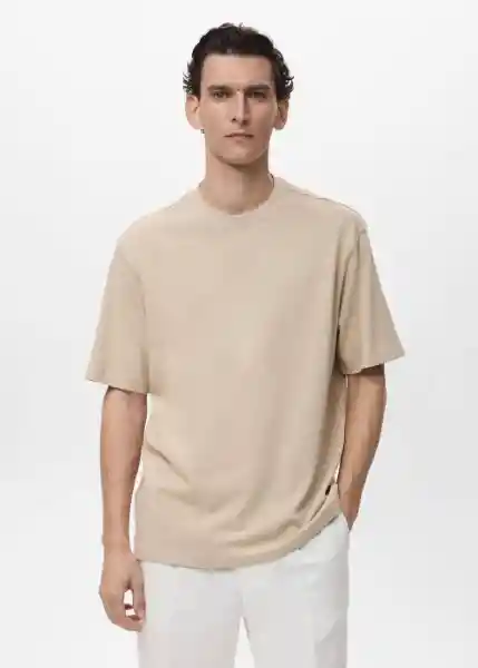 Camiseta Anouk Crudo Talla S Hombre Mango