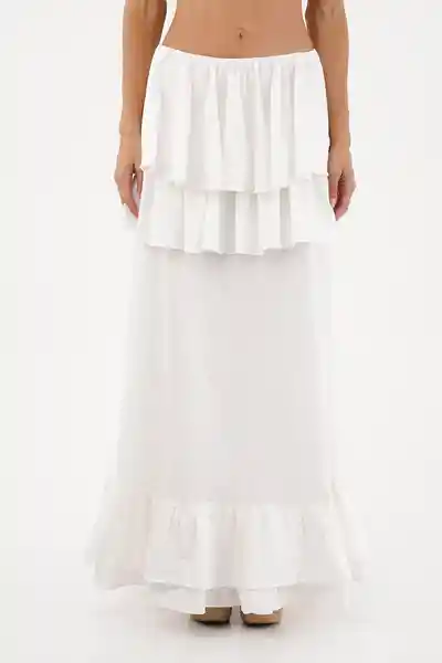 Falda Larga Brumelia Blanco Talla 02 M