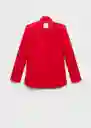 Blazer Americana Limona Rojo Talla M Mujer Mango