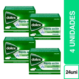4 x Dolex Rapida Accion Acetaminofen (500 mg)