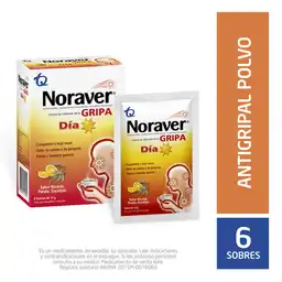 Noraver Gripa Día Polvo para Solución con Sabor a Naranja