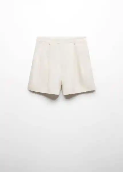 Bermuda Max Blanco Talla M Mujer Mango