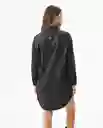 Vestido Camisero Corto Negro Noche Ultraoscuro T M Chevignon