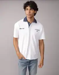 Polo Hombre Blanco Talla Large 4608100 American Eagle