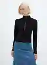 Jersey Rolon Negro Talla 24 Mujer Mango