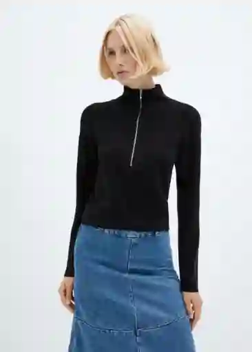 Jersey Rolon Negro Talla 24 Mujer Mango