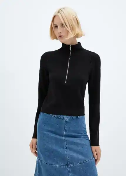 Jersey Rolon Negro Talla 24 Mujer Mango