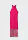 Vestido Liza Fucsia Talla M Mujer Mango