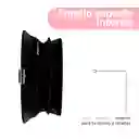 Billetera Para Mujer Rectangular Con Broche Negro Miniso