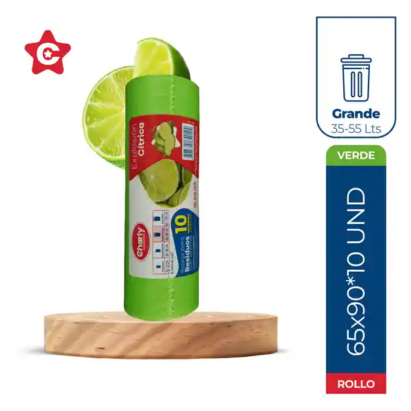 Charly Bolsa para Basura Residencial Aroma a Limón