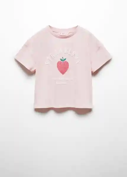 Camiseta Berry Rosa Talla 12 Niña Mango