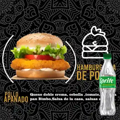 Combo Hamburguesa de Pollo + Sprite Original 400ml