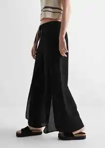 Pantalón Flow Negro Talla 21 Teen Niñas Mango